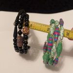 Lot Of 2 Stretchy / Spiral Costume Beaded Bracelets Clay / Paper Beads Photo 5