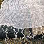 Java Handspun Cotton Scarf White Photo 3