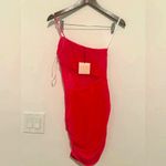 Revolve Superdown Jerica Mesh One‎ Shoulder Mini Dress in Hot Pink Photo 5