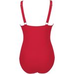 Lipstick Red Bright Cherry Mesh Plunge One Piece Swimsuit Medium Photo 7