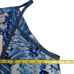 America & Beyond  Tropical Blues Maxi Dress SMALL Floral Print Blue & White New Photo 7