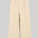 Madewell The Harlow Wide Leg Pant Linen Twill Harvest Moon Beige US 12 NWT Photo 5