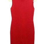 Max Mara  Red Knit Sleeveless Back Zipper Stretchy Chic Minimalist Sweater Dress Photo 0