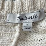 Madewell Women Creme Textured SS Back Tie Cotton Sweater-S Photo 6