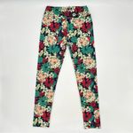LuLaRoe  Christmas Leggings Santa Faces Holiday‎ One Size Photo 1