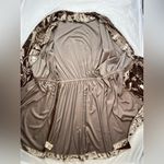 L'Agence Riley Velvet Tie Wrap Dress Mink, Size Medium Photo 4