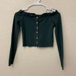 Grade & Gather NWOT off the shoulder dark green top  Photo 1