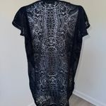 Apt. 9  Black Sheer Lace Flutter Sleeve Top Blouse Women’s Size Large Goth Grunge  Photo 3