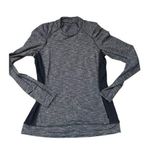 Lululemon Womens Long Sleeve Gray & Black Athletic Top Size 10 Photo 0