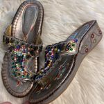 JohnFashion Sandals size 7 BNWOT color silver with lots of beads so cute Photo 1