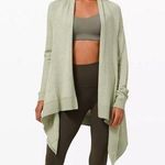 Lululemon  Cashlu Knit Wrap Cardigan Heathered Rosemary Green Photo 0