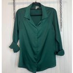 T Tahari  & Asos Green Long Sleeve Shirt & Black Flutter Top Office Bundle Size S Photo 2