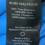 Kobi Halperin Lace Cuffs‎ Karalee Silk Off The Shoulder Top Size Small Blue Photo 4