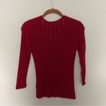 Banana Republic  V Neck Wine Red Sweater Delicate Knit Photo 2