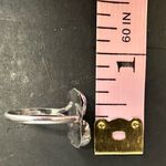 Vintage Sterling Silver Mother of Pearl Two Stone Leaf Detail Size 5.25 Photo 5