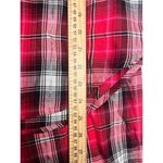 Victoria's Secret  Shimmer‎ Cotton Flannel long sleeve Pajama Set black pink plaid Photo 6