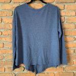 American Eagle AE  Womens Medium Cardigan Blue Waffle‎ Knit Button Front Sweater Photo 2