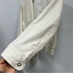 Chico's $109 Chico’s NEW Linen Jacket Solid Cropped Long Sleeve Size 2 blazer Photo 8