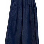 Calvin Klein Vintage Womens Pleated Denim Midi Skirt Size 6 Y2K Photo 0