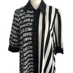 WHY Black White Striped Tunic Dress Size M NEW with tags Size M Photo 1
