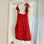 SheIn Red Pocket Overall Romper Jumpsuit Size Small Photo 1