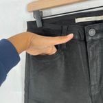 Hudson Jeans Hudson Nico Straight Jeans Women 27 Coated Black Denim Stretch Mid Rise Slit Hem Photo 3