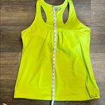 Athleta  Tinker Green Racerback Tank Top Drawstring Hem Built in Sports Bra XL Photo 5