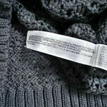 ZARA  | Knit Crochet Black Ecru Handcrafted Cropped Sweater Boho Top | Size Small Photo 6