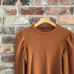 Lulus Rust Brown Ribbed Balloon Sleeve Sweater Top, L Photo 2