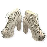Jeffrey Campbell Rare: ➤ Silver Spikes Lita Platform Boot ➤ Nude Suede ➤ 7.5M ➤ Photo 14