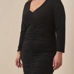 Torrid  Black Long Sleeve Jersey Ruched Body Con Mini Dress Sz.3 NWT Photo 1