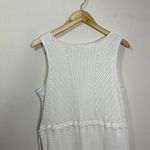 J Jill Dress Womens White Crochet‎ Gathered Waist Tassels Beach Wedding Large Photo 5
