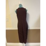 Marine layer  Lexi Daytime Midi Dress Sleeveless Scoop Neck Knit  L Cabernet Navy Photo 1