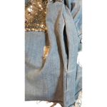 Before You with love Denim Distressed Sequin Pocket Oversized Shirt Jacket Small Blue Photo 12