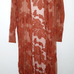 Sky & Sparrow burnt orange sheer cardigan size S/M Orange Photo 0