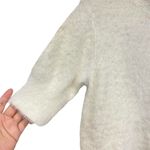 Marled Women's Medium White Mock neck short sleeve Fuzzy Lashes Textured Photo 2