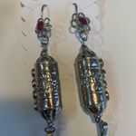 Long Indian earrings Silver Photo 2