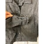 Vintage No Brand Women's Black Distressed Moto Jacket Coat 4 Pockets 2XL Size XXL Photo 2