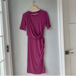 Betabrand  Fuchsia Pink Midi Dress Photo 2