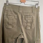 Spanx Womens Olive Green Stretch Twill Cropped Wide Leg Pants Size Large 20686q Photo 2