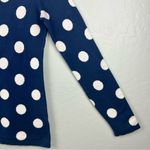 Old Navy  blue and white polka dot long sleeve crewneck sweater size small Photo 4