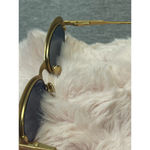 Unisex Lyric Leigh Sunglasses Gold Frame Black Mirror Lens Photo 5