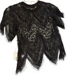 Bishop and Young NWT  Intricate Black Lace Blouse Size Medium Photo 5