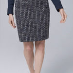 White House | Black Market White House Black Market WHBM Black & Blue Tweed Career Pencil Skirt Size 12 Photo 0