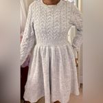 Elegant Gray Cable Knit Dress Size L Photo 1