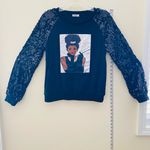 WHY DRESS Sequins beaded longsleeve Sweatshirt Black Size L Photo 0
