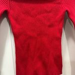 FLAWED Roam Red Blythe Off the Shoulder Sweater Size Medium $218 Photo 2