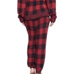 SKIMS  Red Buffalo Check Cozy Unisex Joggers Sz S Photo 10