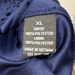 AB Studio Women's  Navy Blue Crochet Kimono Dress Size Extra Large‎ Photo 4