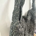 Vintage Maya Embossed Leather Hobo Bag – Black Photo 5